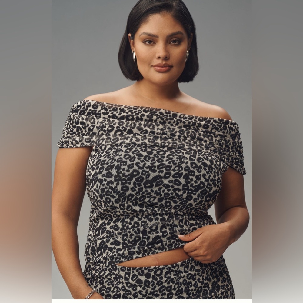 Anthropologie Maeve Off-The-Shoulder
Mesh Top